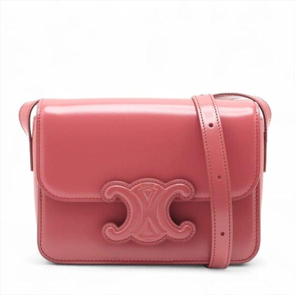 Celine Triomphe teen Leather Shoulder bag Pink - Picture 1 of 15